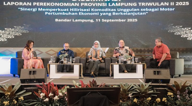 Diseminasi Laporan Perekonomian Provinsi Lampung Triwulan II 2025,   Sinergi Lintas Stakeholder Percepat Hilirisasi Menuju Indonesia Emas 2045