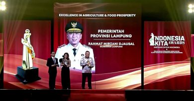 Pemprov Lampung Raih Penghargaan Excellence in Agriculture and Food Prosperity