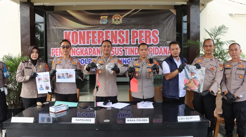 Polres Lampung Utara Ungkap 4 Kasus Kejahatan dalam Sepekan