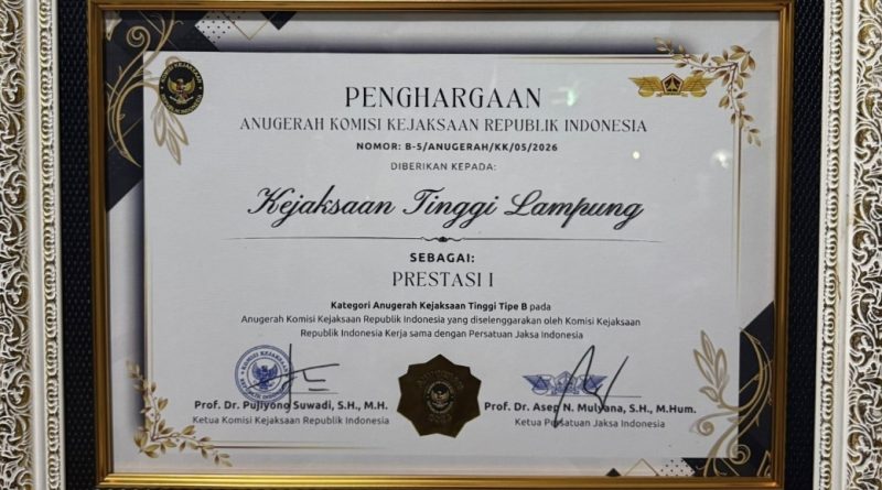 DPRD Lampung Apresiasi Prestasi Nasional Kejati Lampung Raih Juara I Komjak RI