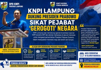 KNPI Lampung Dukung Presiden Prabowo Sikat Pejabat ‘Gerogoti’ Negara