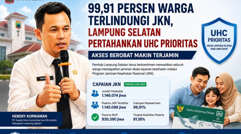 Akses Berobat Semakin Terjamin,    99,91 Persen Warga Lampung Selatan Terlindungi JKN