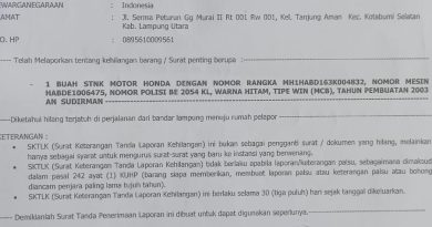 Berita Kehilangan Barang