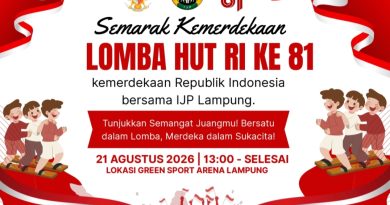 IJP Lampung Gelar Lomba HUT RI ke-81, Wartawan Pemprov Siap Adu Kekompakan