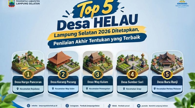 Top 5 Desa HELAU 2026 Ditetapkan, Penilaian Akhir Tentukan yang Terbaik