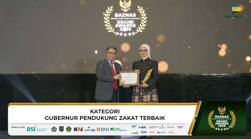 Perkuat Ekosistem Zakat Produktif,   Gubernur Kembali Raih Grand BAZNAS Awards 2026
