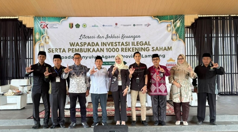 OJK Bersama Pemprov Buka 1000 Rekening Penyuluh Agama Islam se Lampung