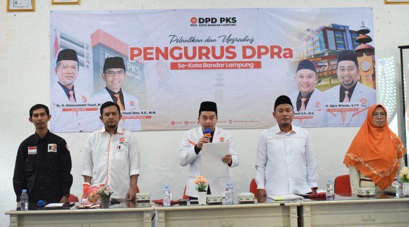 Agus Widodo Lantik 630 Pengurus Ranting PKS se-Kota Bandar Lampung