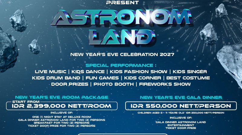 Malam Tahun Baru 2027,  Swiss-Belhotel Hadirkan “Astronom Land” Hiburan Keluarga dan Paket Menginap Eksklusif