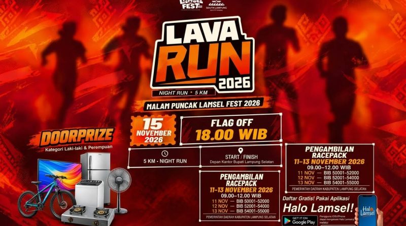 Ikut Lava Run 2026,   Caranya Daftar dan Ambil Jersey Gratis untuk 5.000 Peserta